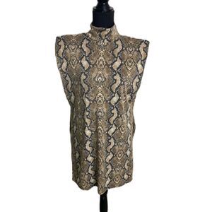 #138 WATERMELON Snake Print 90’s Mini Dress